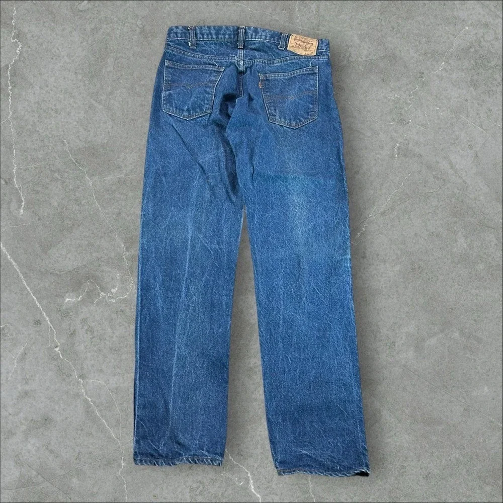 Vintage Levi's 20505 0217 Jeans Mens 38x34 Blue Orange Tab Straight Leg 1980s